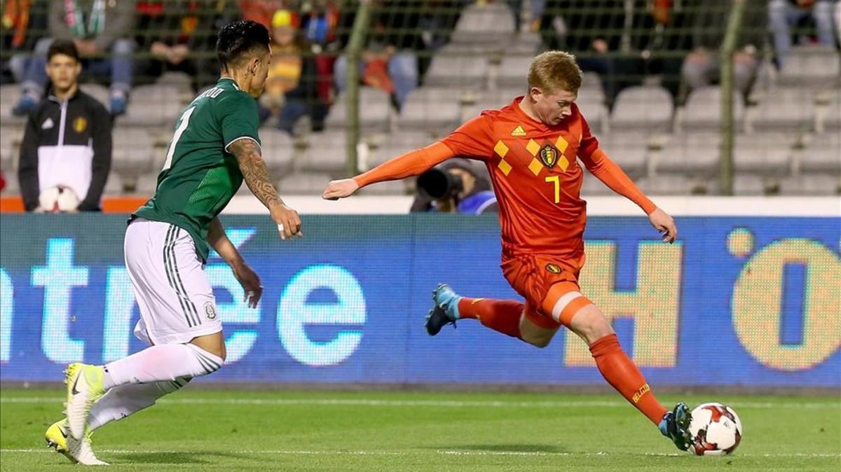 De Bruyne en el amistoso con México