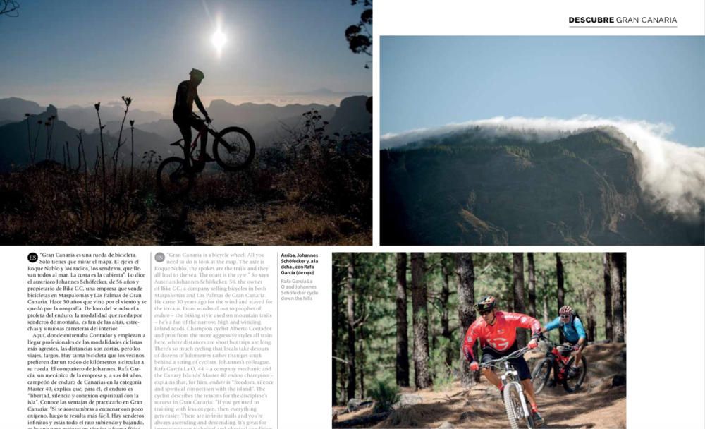 La revista 'Ronda Iberia' presenta a Gran Canaria como un paraíso para deportistas que combina naturaleza con costumbres ancestrales