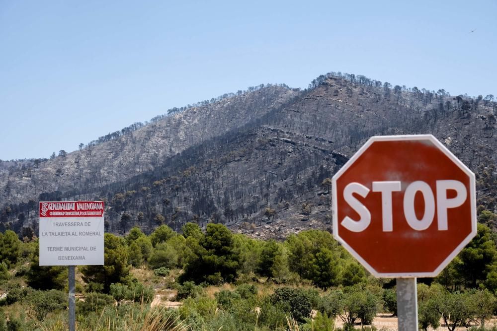 Así ha quedado la zona tras el incendio.