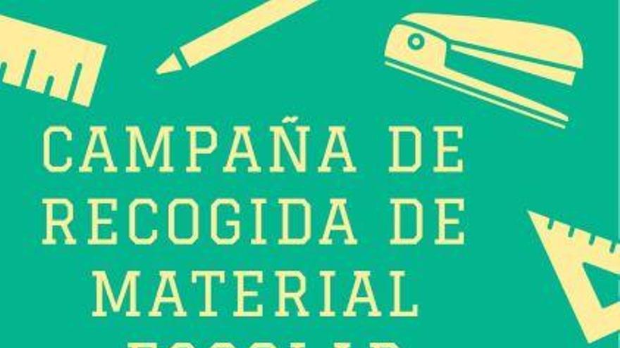 Cartel de la segunda campaña de recogida de material escolar