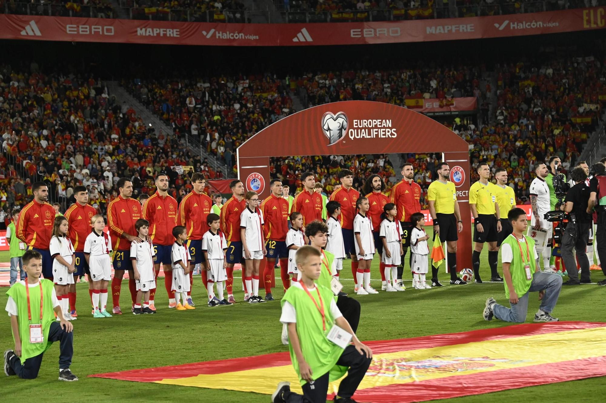 España - Georgia, en imágenes