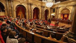 El hemiciclo del Parlament de Catalunya.