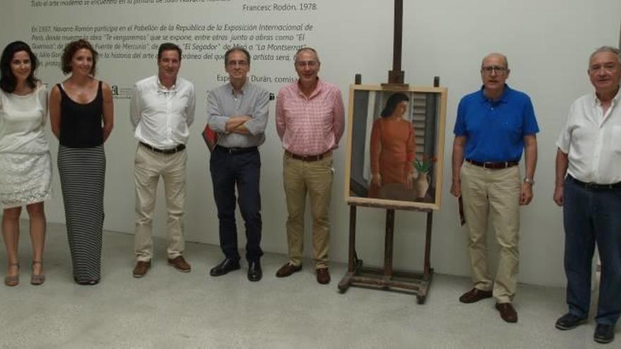 Rodríguez Marín y Jiménez Raneda, junto a Pérez Such, en la exposición de la Fundación Frax.