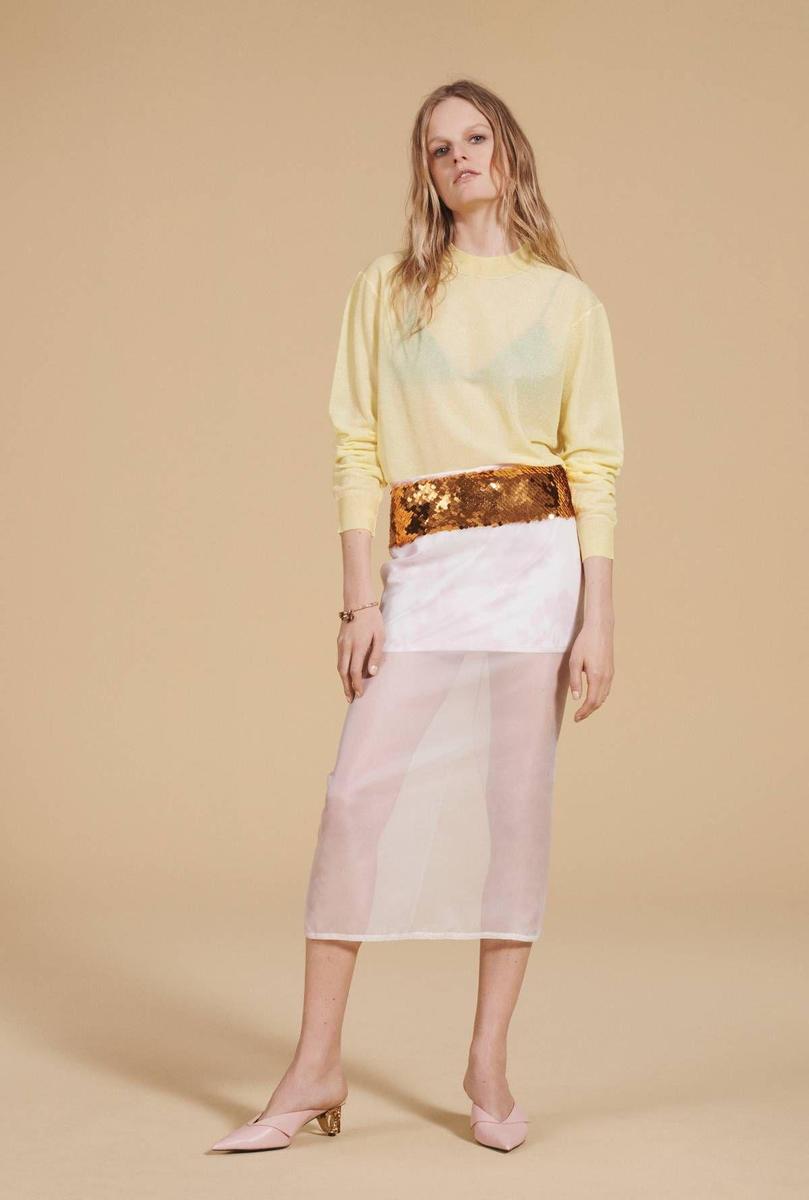 Falda de organza con lentejuelas, de Zara Studio