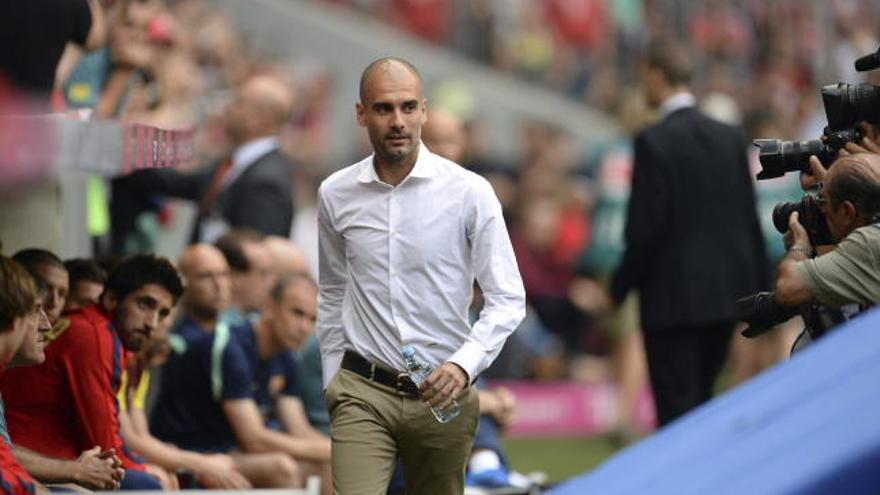 Pep, durante el partido