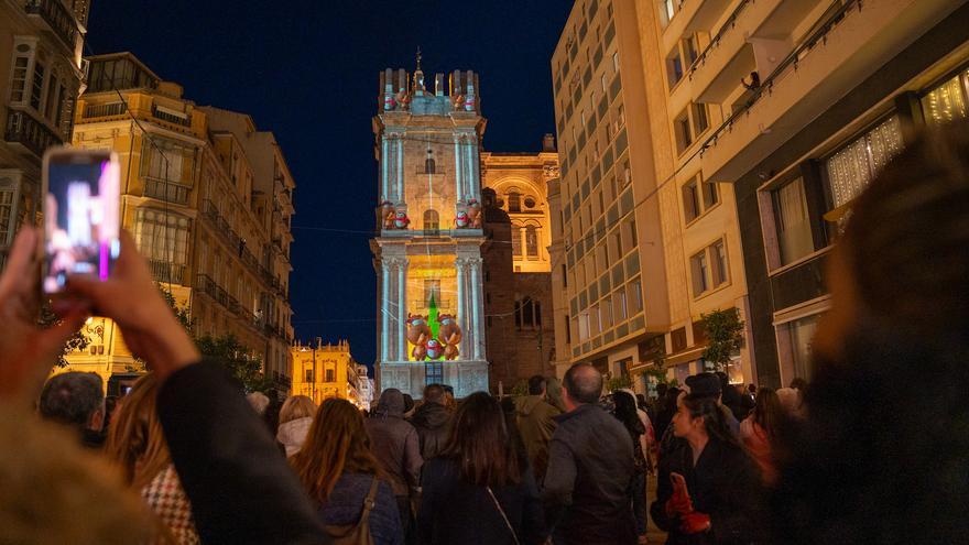 El video mapping navideño de la Catedral de Málaga se estrena este viernes