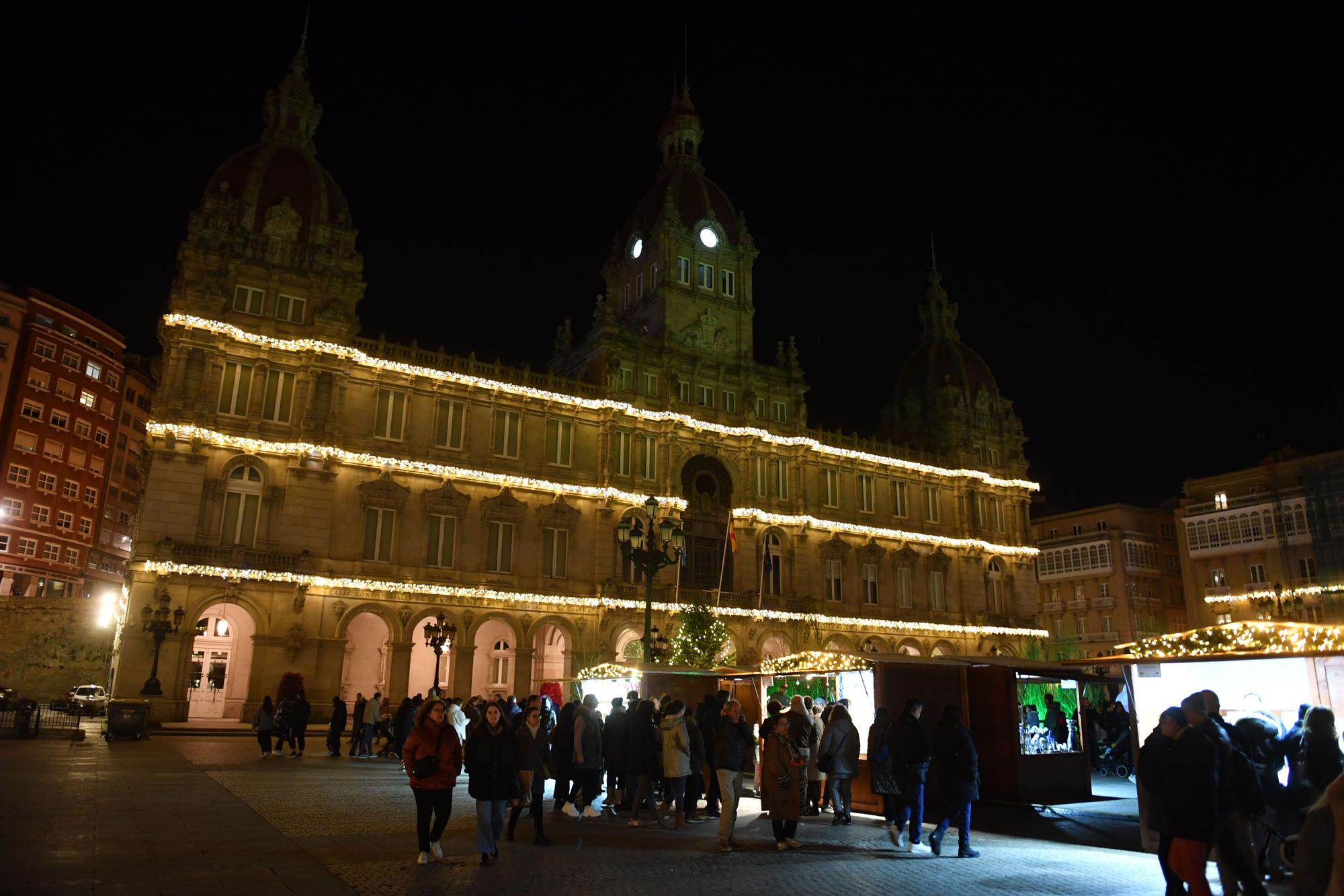 Encendido de las luces de Navidad en A Coruña