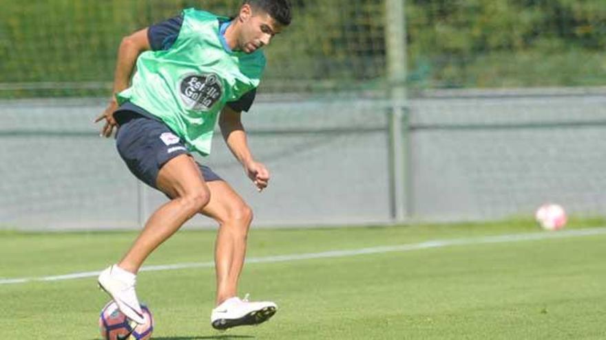 Juanfran, en la ciudad deportiva de Abegondo.