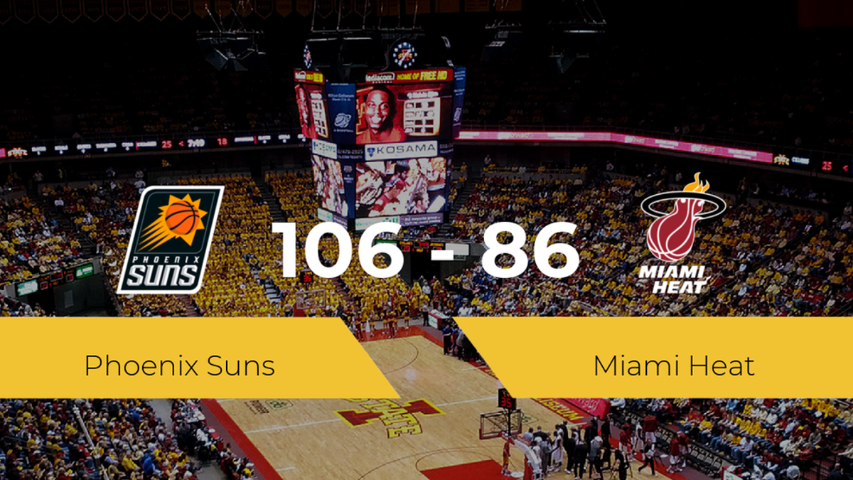 Phoenix Suns vence a Miami Heat por 106-86
