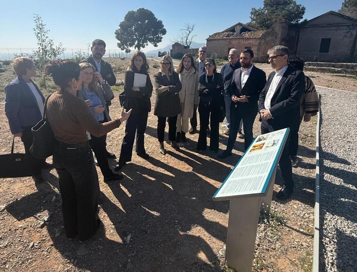 Un momento de la visita en el Castillo.