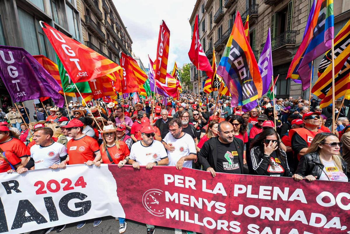 Celebración del 1 de Mayo en Barcelona