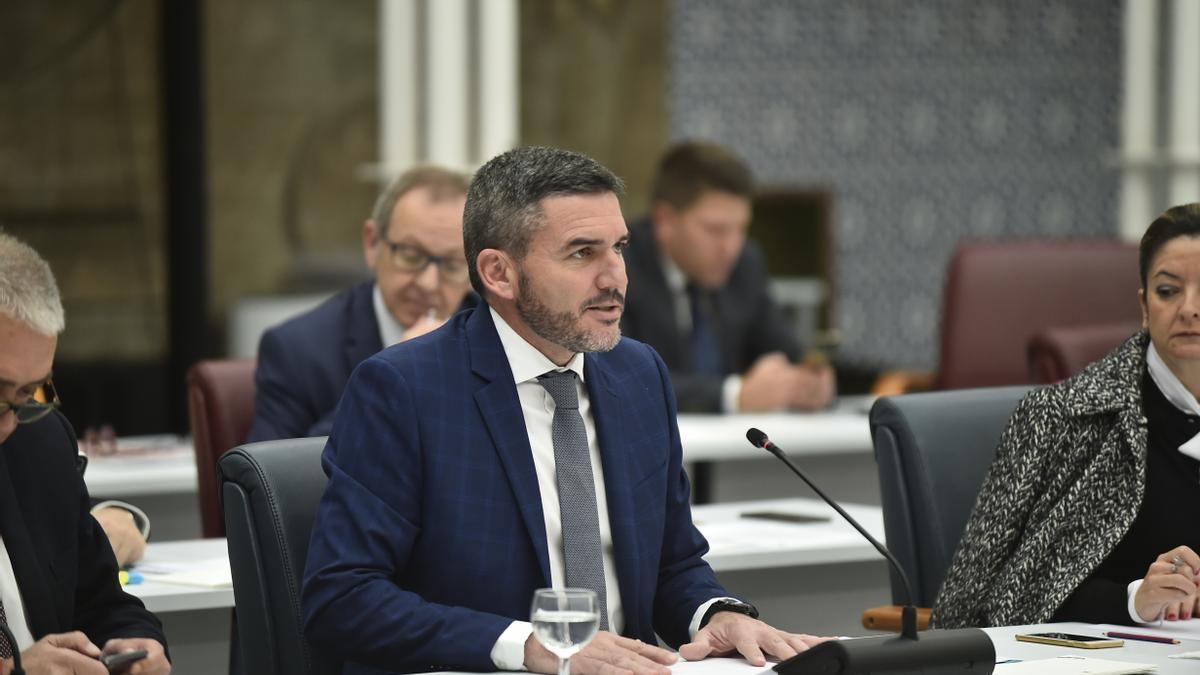 El consejero Antonio Luengo, durante su comparecencia en la Asamblea regional.