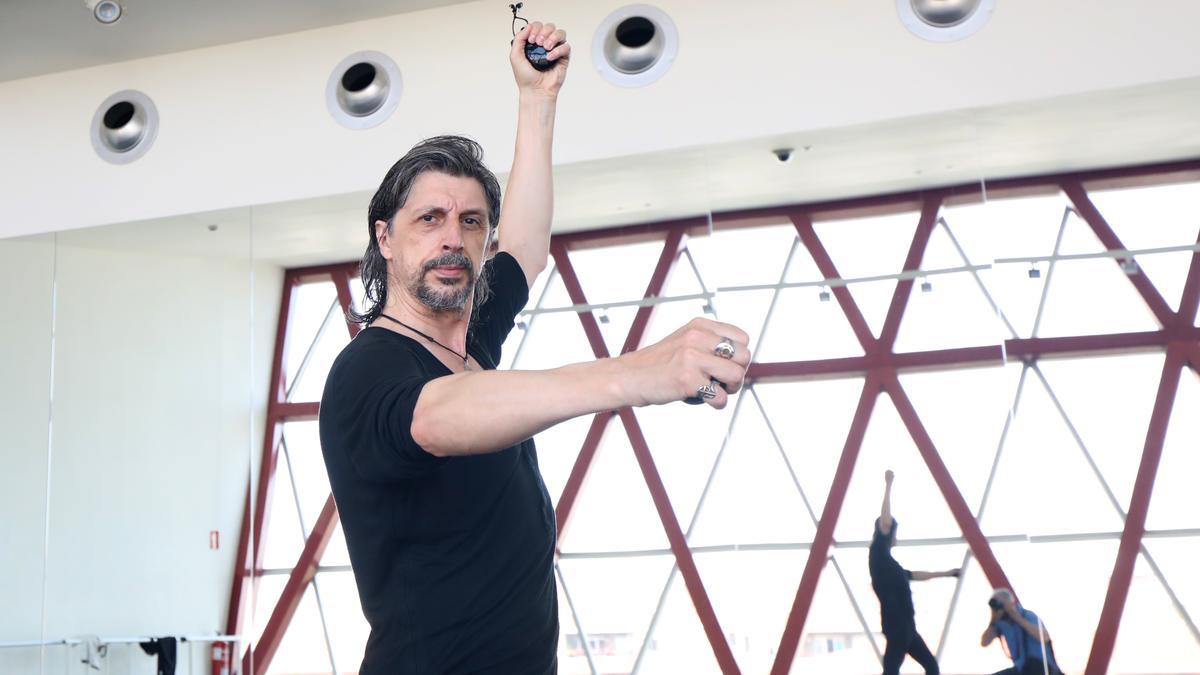 Miguel Ángel Berna, durante un ensayo.