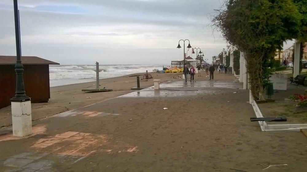 Daños en La Carihuela (Torremolinos)