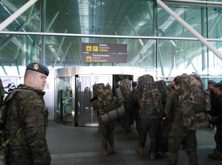 Salida de militares hacia Polonia desde Galicia