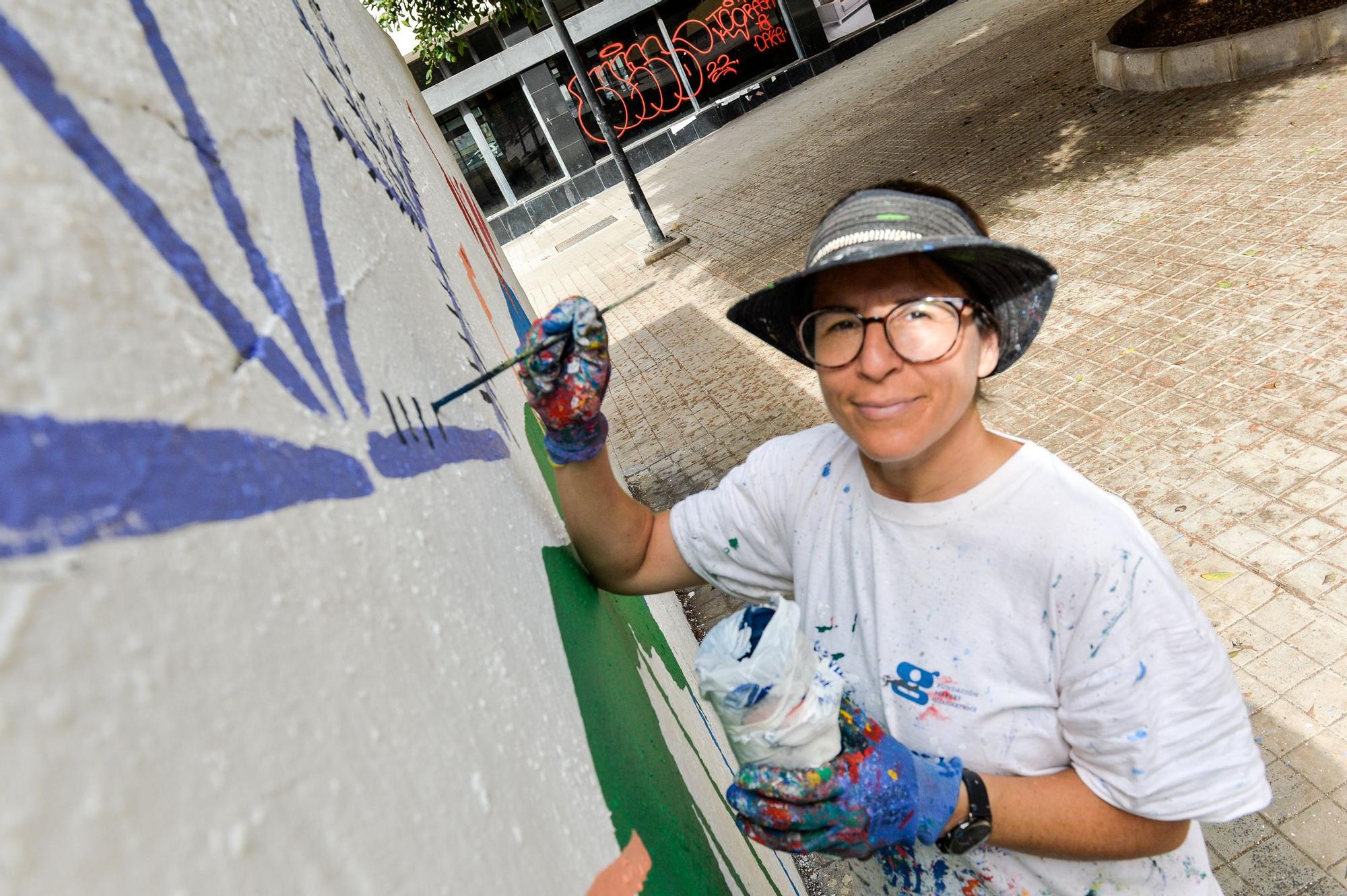 Mural en Luis Doreste Silva