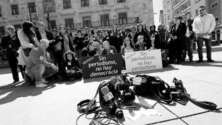 Los periodistas de Zamora, por la libertad de prensa