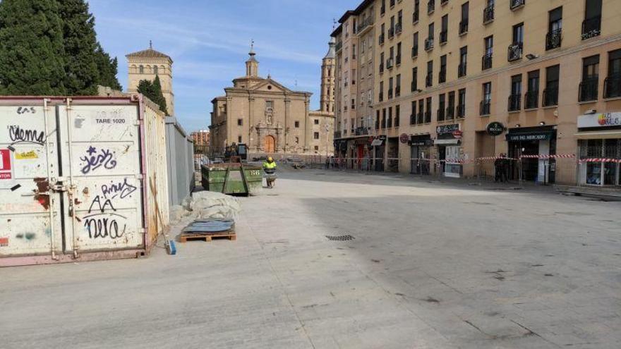 La calle Salduba, junto al Mercado Central, ultima su reapertura al tráfico