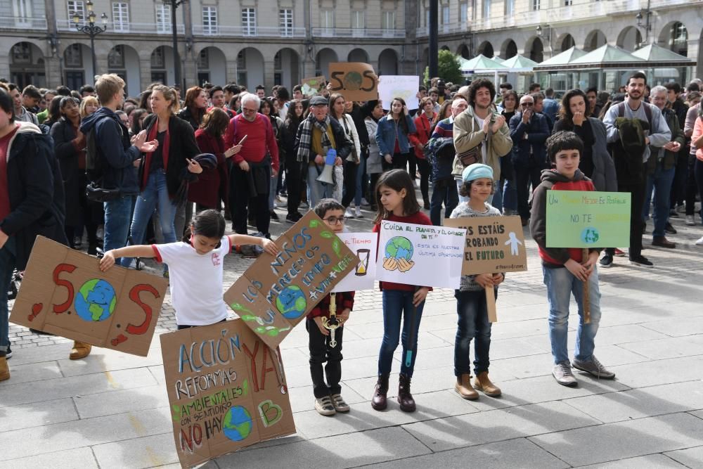 Alumnos coruñeses, contra el cambio climático