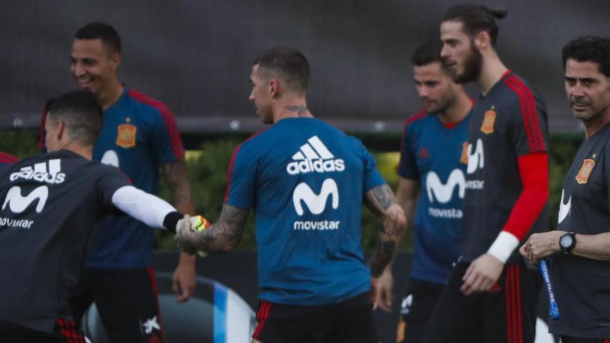 Entrenamiento de la selección española