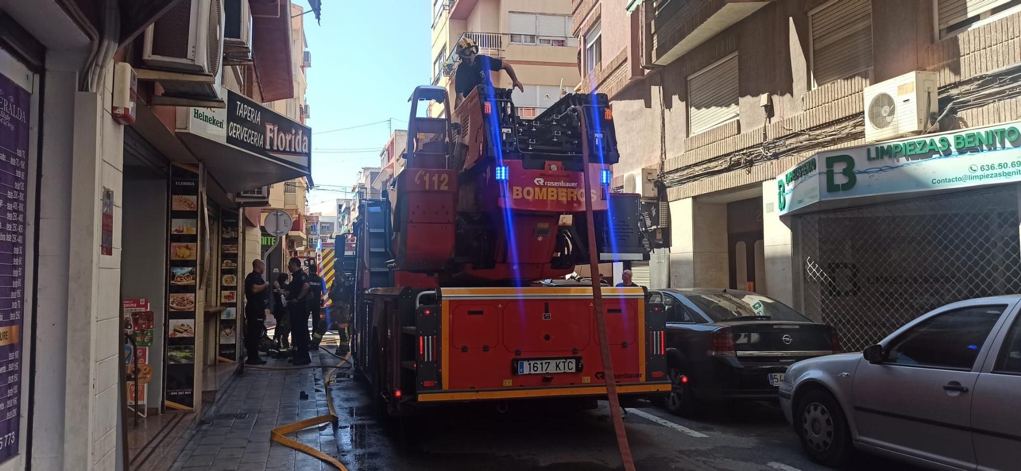 Incendio en un piso de la calle Dato Iradier en Alicante