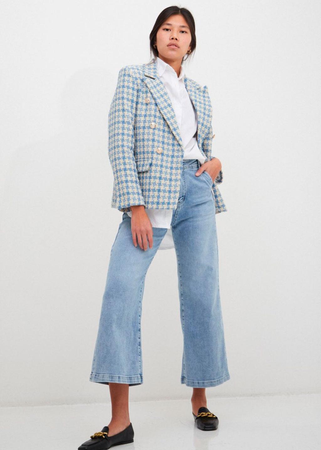 Blazer vichy azul de Mulaya