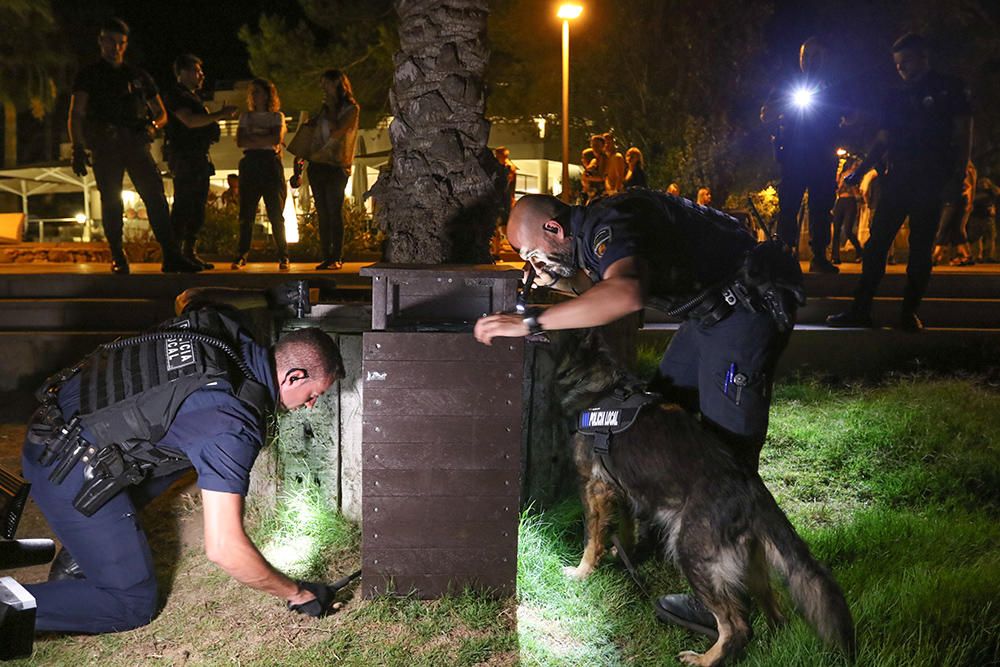 Una noche con la Policía en el West End en Sant Antoni (Ibiza)