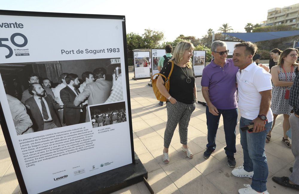 La exposición fotográfica de Camp de Morvedre, por el 150 aniversario de Levante-EMV, se traslada de Sagunt al Port de Sagunt.