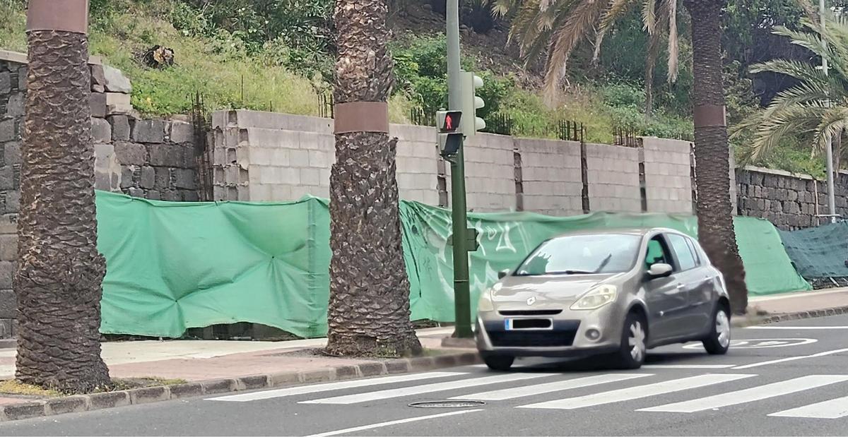 Estado en el que se encuentra la obra del paseo de Chil, a la altura del parque Doramas.