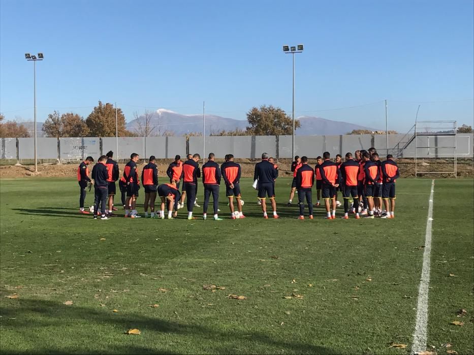 Entrenamiento de la UD Las Palmas en Huesca