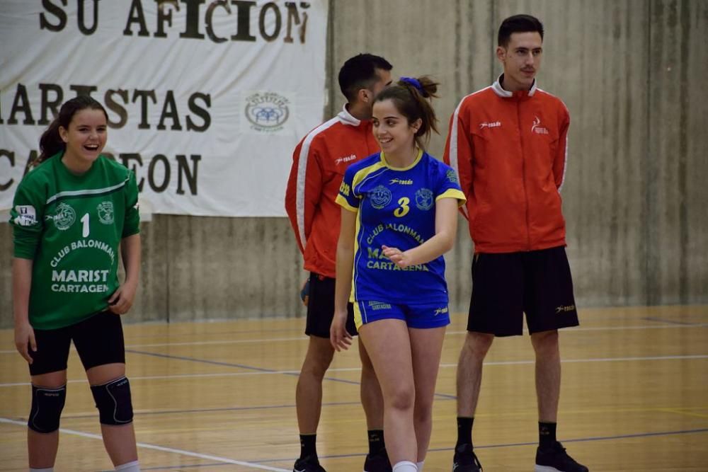 Balonmano: el Maristas Cartagena, campeón regional infantil femenino