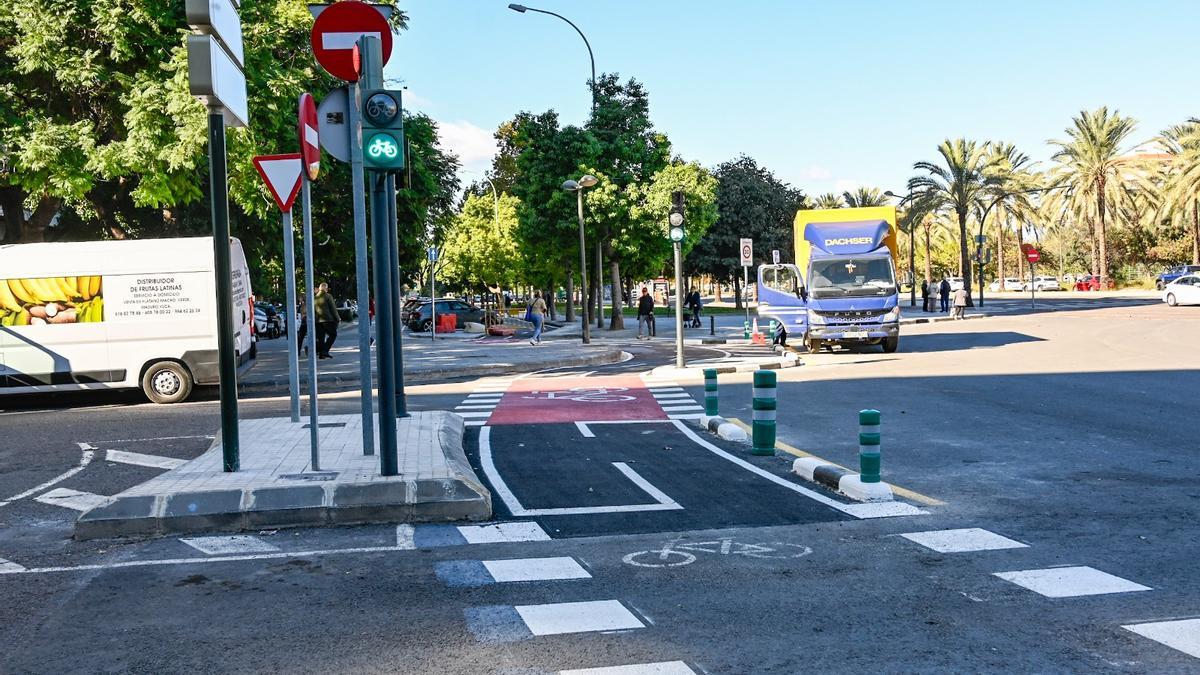 Conexión ciclista en la avenida Doctor Tomás Sala.