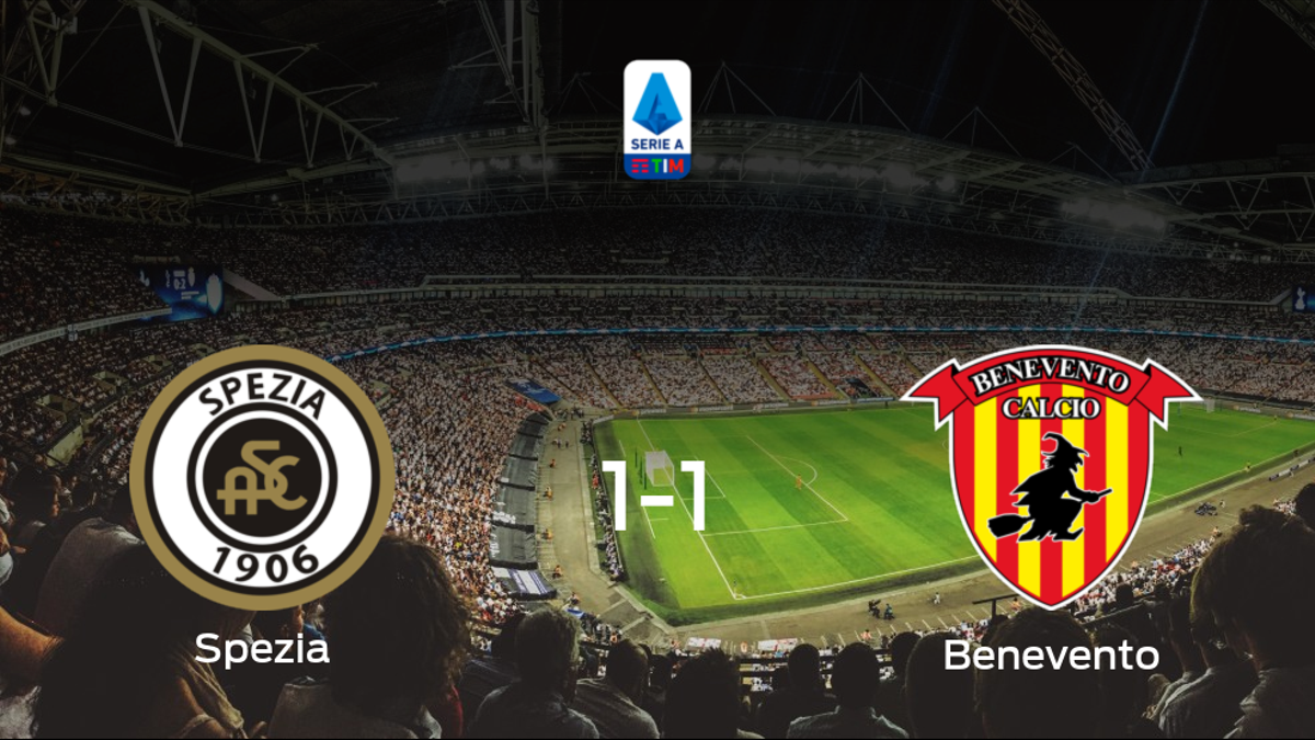 Empate a uno entre el Spezia Calcio y el Benevento