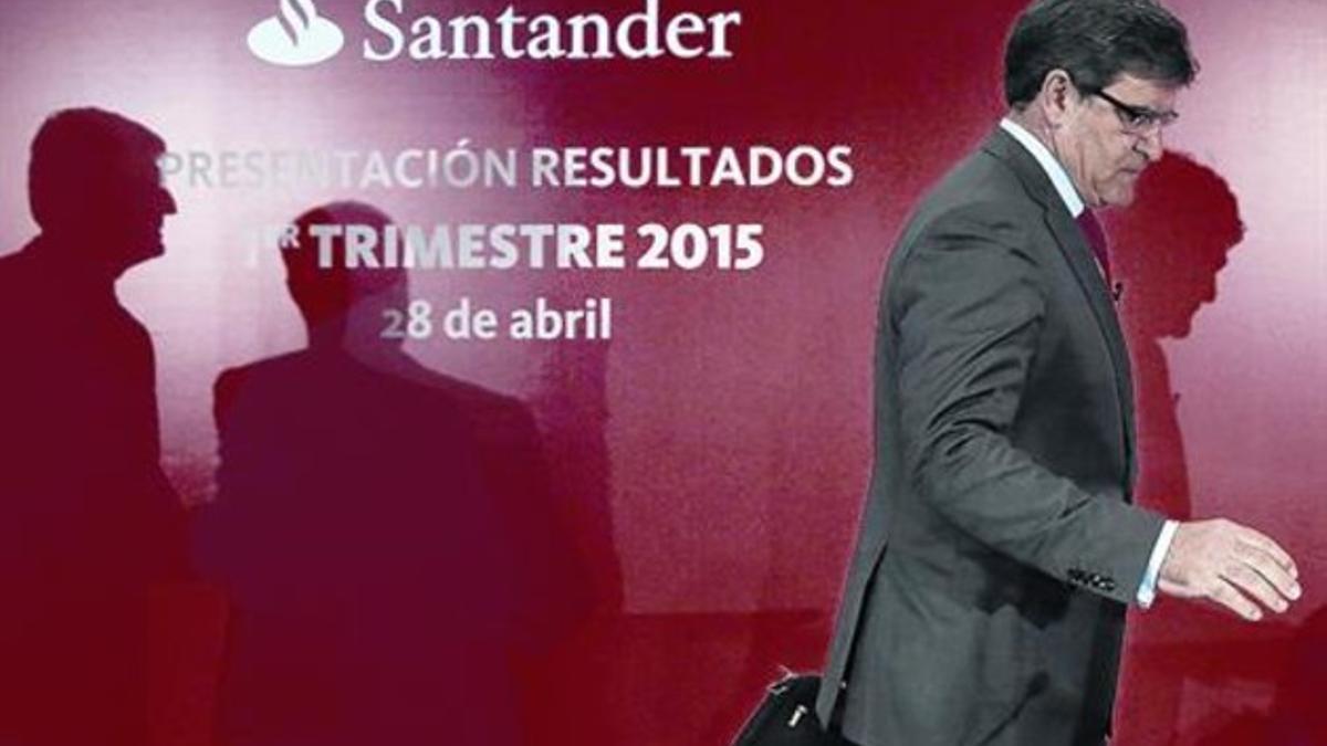 José Antonio Álvarez, consejero delegado del Banco Santander, tras presentar los resultados, ayer.