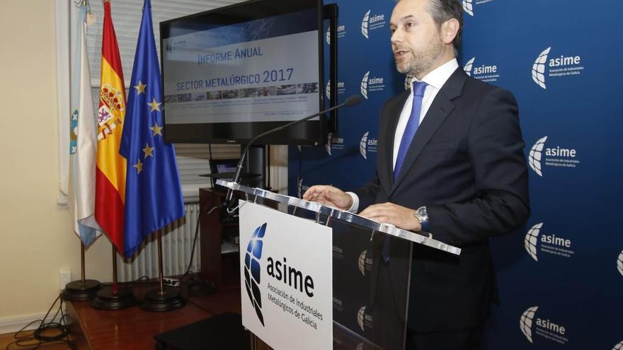 Enrique Mallón, durante la presentación de los resultados de 2017