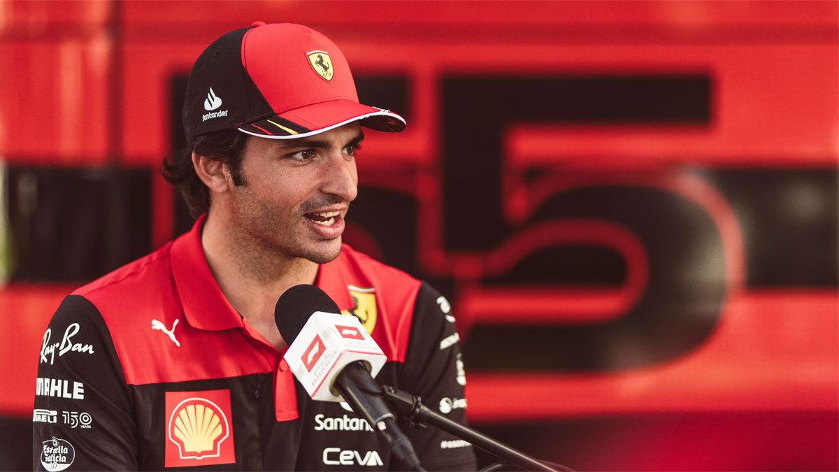 Carlos Sainz, en rueda de prensa en Australia