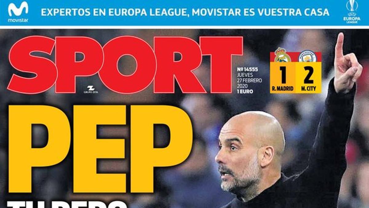 Esta es la portada de SPORT