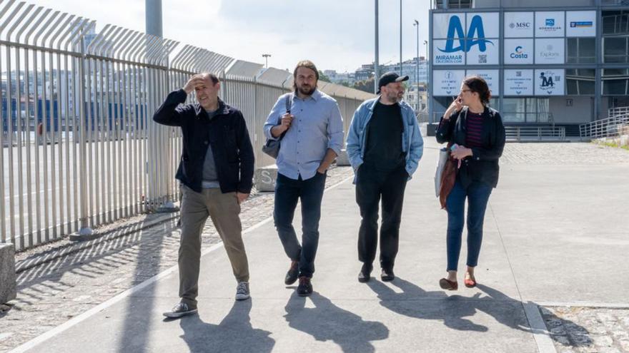 Carlos Quintáns, Xan Xove, Pablo Gallego y Chiqui García.