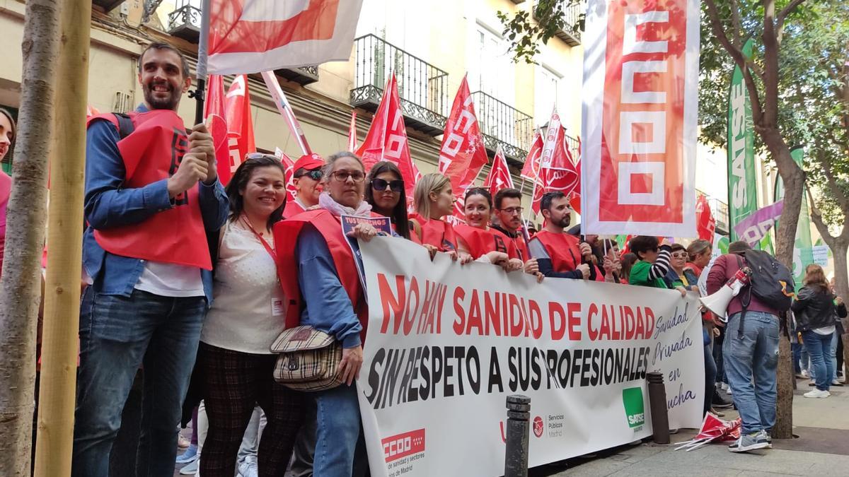 Los trabajadores de hospitales privados piden a Sanidad de Madrid que ...