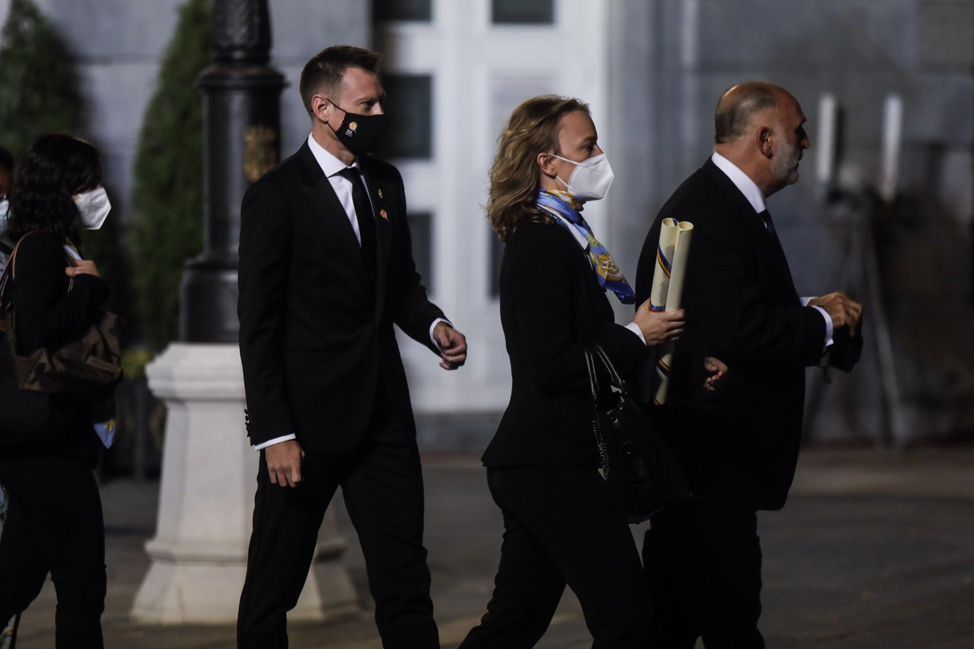 La salida del Camporamor tras la ceremonia de los Premios Princesa de Asturias