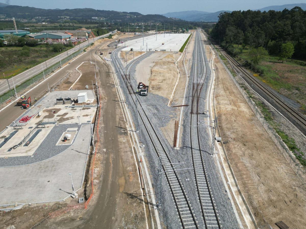 Vista aérea de la terminal ferroviaria de la Plisan