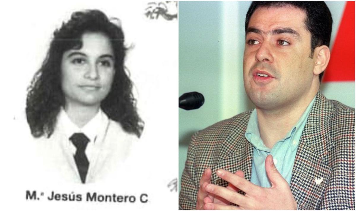 María Jesús Montero y Juanma Moreno, de jóvenes.