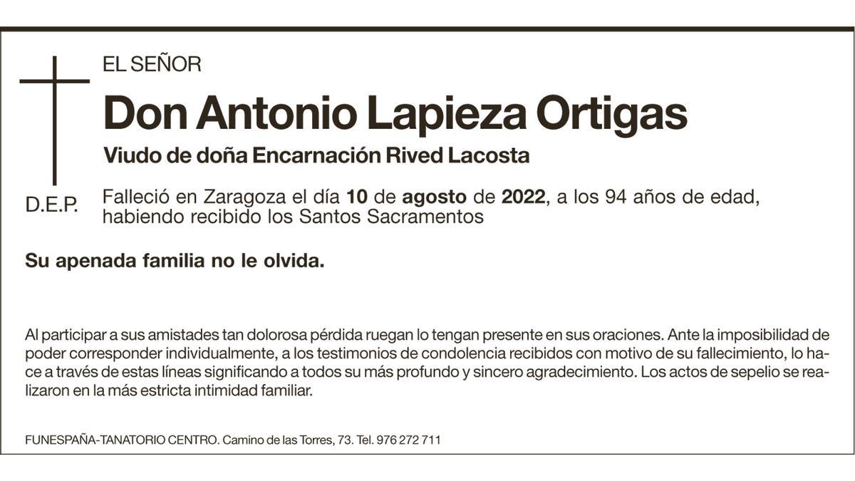 Don Antonio Lapieza Ortigas