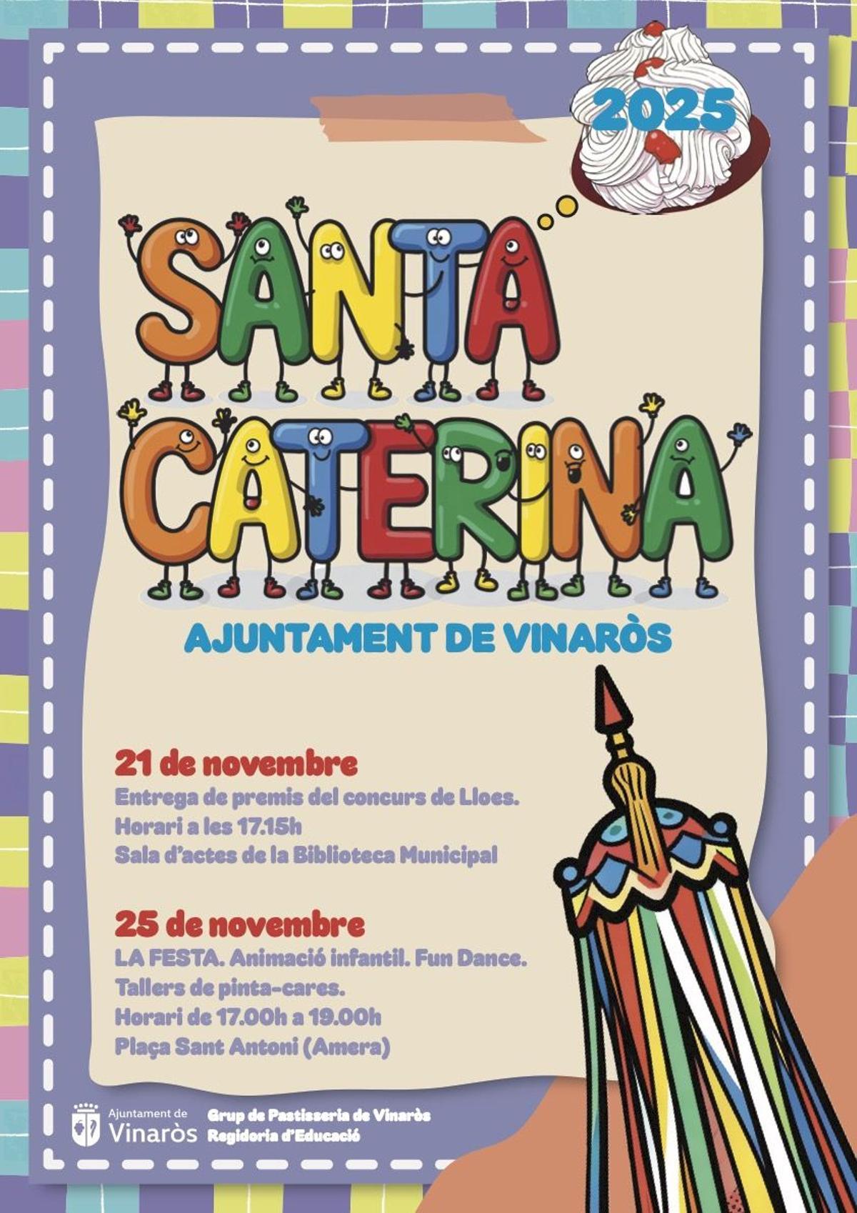Cartel de la fiesta de Santa Catalina de Vinaròs del 2025.