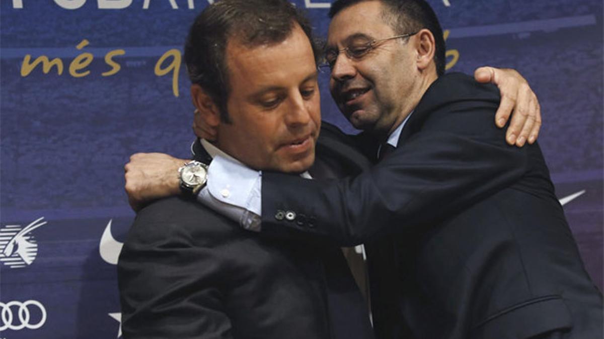 Sandro Rosell y Josep Maria Bartomeu, ex presidente y presidente del FC Barcelona, respectivamente