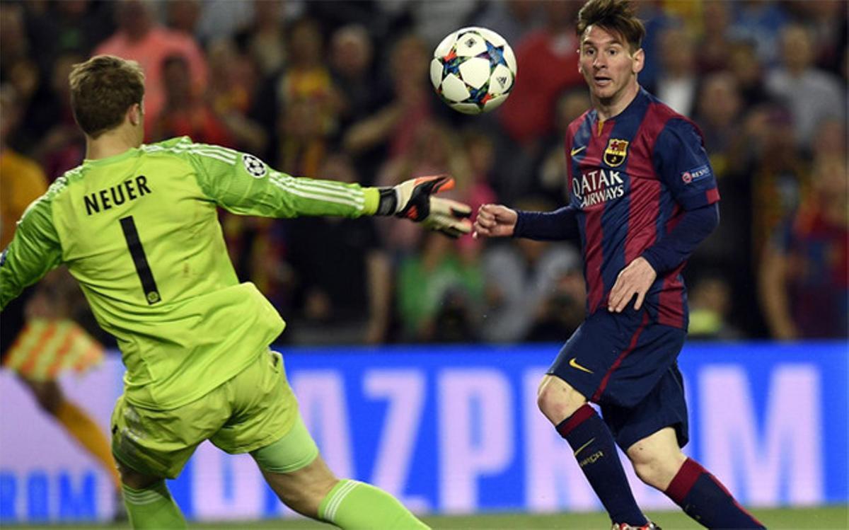 Messi, en el momento de superar a Neuer en el segundo gol Messi, en el momento de superar a Neuer en el segundo gol