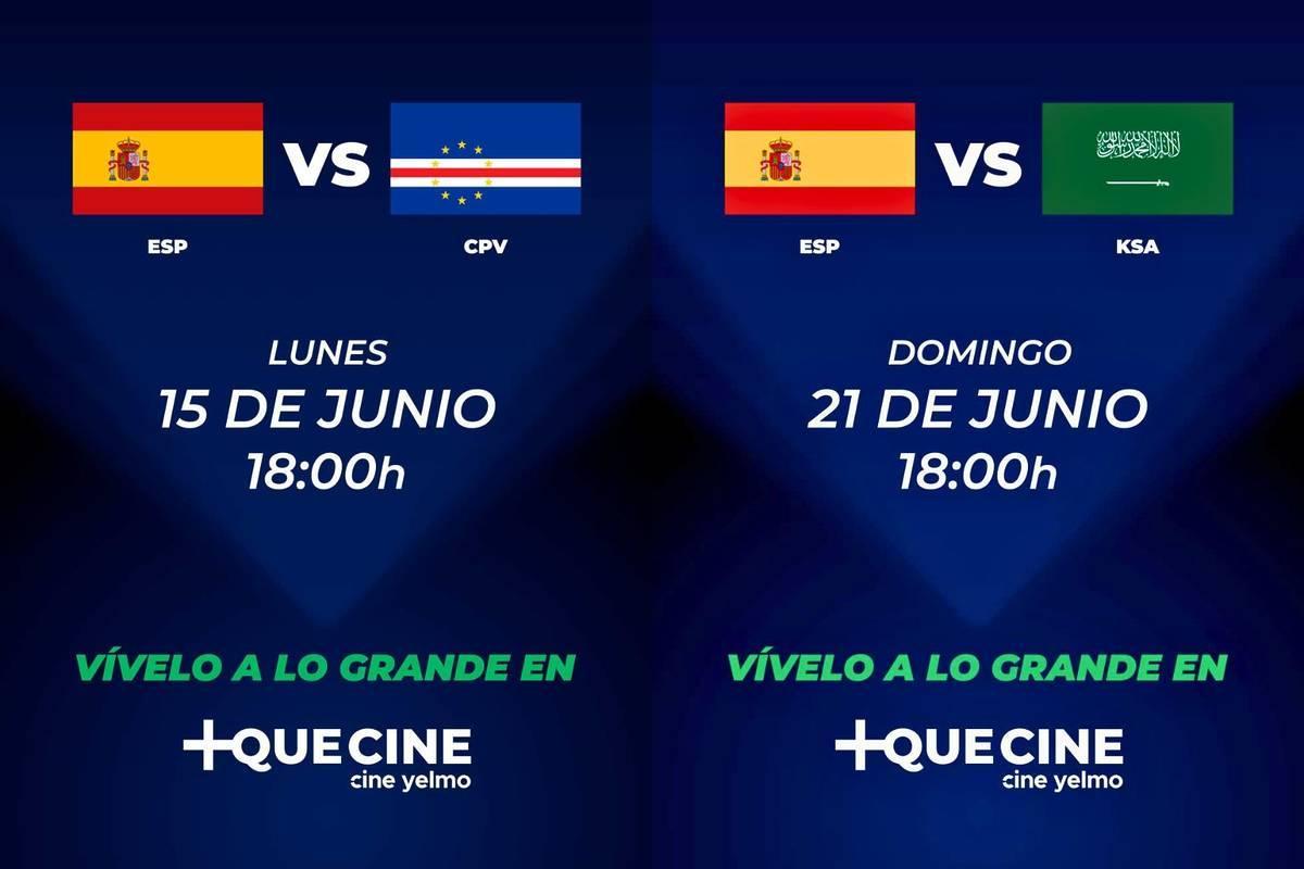 Programación de los partidos retransmitidos en los Cines Yelmo