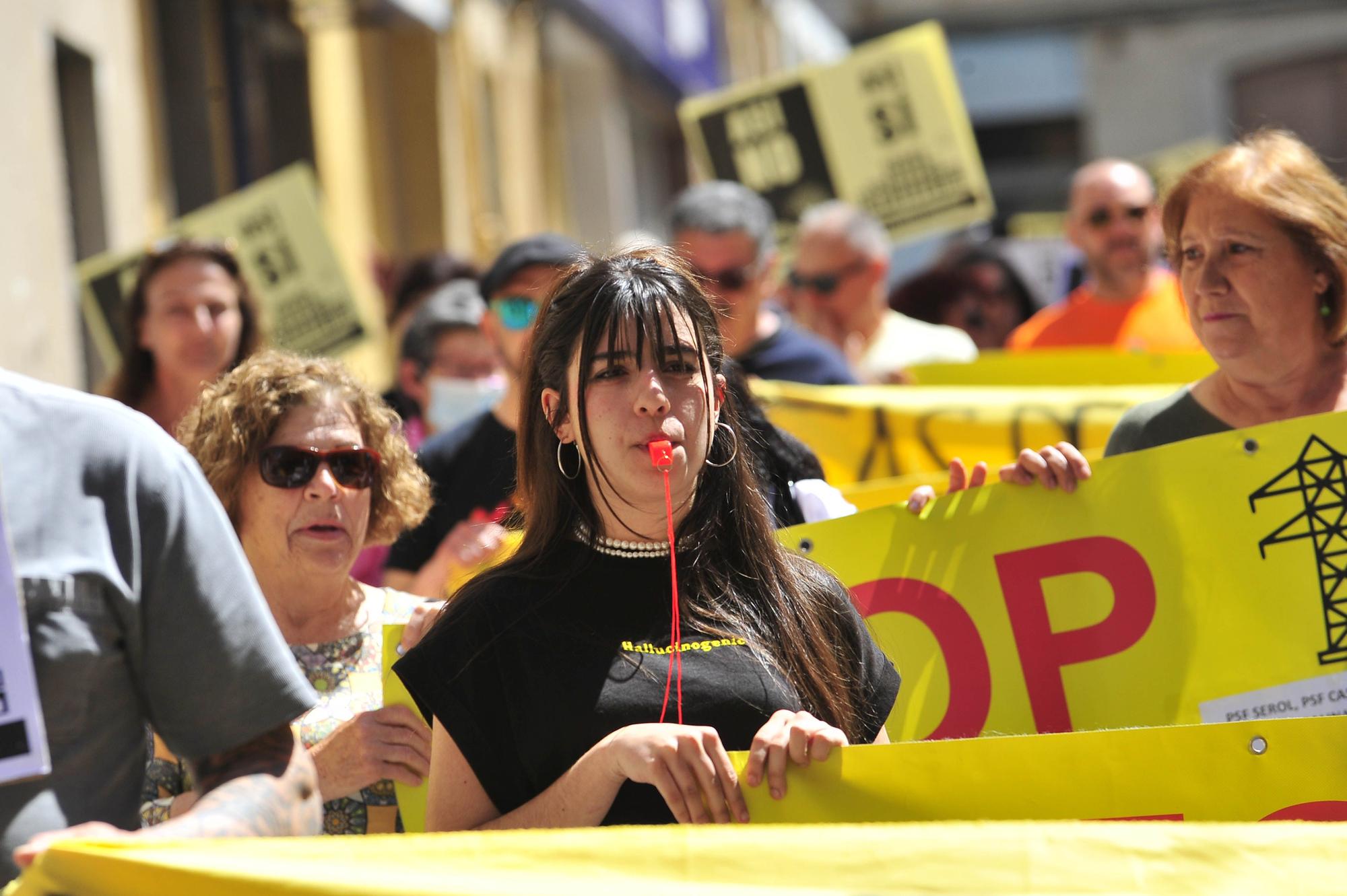 Manifestación contra las plantas solares en Elda