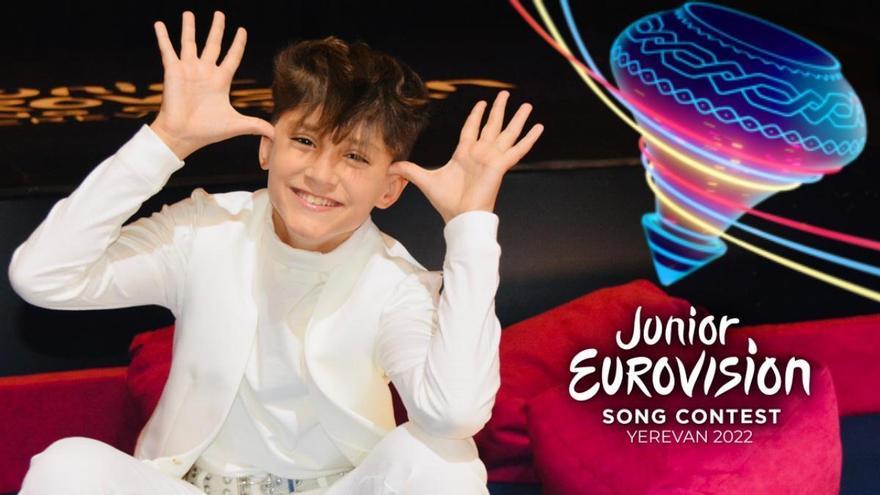 Así ha sido el primer ensayo de Carlos Higes sobre el escenario de Eurovisión Junior 2022