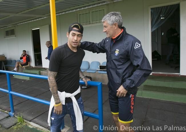 Sergio Araujo, en el entrenamiento de la UD Las Palmas